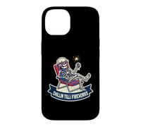 Custodia per iPhone 14 Scheletro Chillin Till The Fireworks Funny 4th of Lazy Luglio