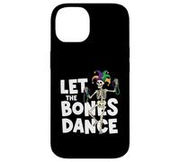 Custodia per iPhone 14 Scheletro danzante Mardi Gras Let The Bones Dance Funny Parade