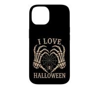 Custodia per iPhone 14 Scheletro Mani Cuore I Love Halloween Spider Costume