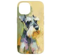 Custodia per iPhone 14 Schnauzer Ritratto Art Dog Design