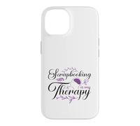 Custodia per iPhone 14 Scrapbooking is My Therapy Paper Crafting Scrapbooking