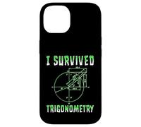 Custodia per iPhone 14 Scuola di matematica di trigonometria divertente sono sopravvissuto