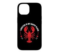 Custodia per iPhone 14 Seafood Quote Coastal Humor Lobster Is My Happy Place
