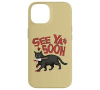 Custodia per iPhone 14 See Ya Soon Dark Cat Meme Design Womens Girls