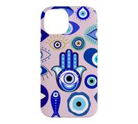 Custodia per iPhone 14 Simboli mistici del malocchio grafico - Boho Nazar Celestial Art