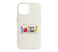 Custodia per iPhone 14 Simpatico materiale scolastico Crew Back to School Cartoon Design