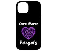 Custodia per iPhone 14 Simple purple quote alzheimer's love never forgets