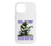 Custodia per iPhone 14 Slow Down Frog Playing Guitar Relax & Enjoy Your Life