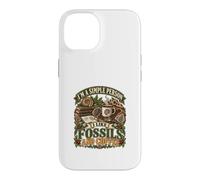 Custodia per iPhone 14 Sono una persona semplice Mi piacciono i fossili e il caffè Fossili divertenti