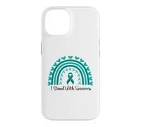 Custodia per iPhone 14 Sostengo i sopravvissuti alla consapevolezza delle aggressioni sessuali Boho Rainbow