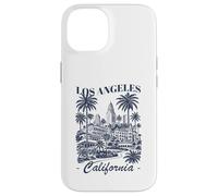 Custodia per iPhone 14 Souvenir di viaggio minimalista con skyline della California di Los Angeles