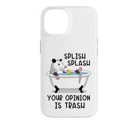 Custodia per iPhone 14 Splish Splash La tua opinione è Trash Opossum Bath