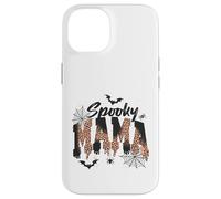 Custodia per iPhone 14 Spooky Mama Leopard Print Ghost Halloween Design