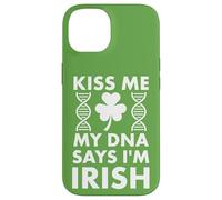 Custodia per iPhone 14 St Patricks Kiss Me My DNA dice che sono irlandese