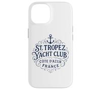Custodia per iPhone 14 Stampa vintage di St. Tropez Yacht Club Navy