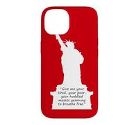 Custodia per iPhone 14 Statua della Libertà Nuovo Colosso Poesia
