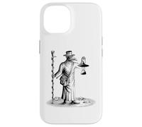 Custodia per iPhone 14 Steampunk Peste Pestilenza Tarocchi Vintage Horror