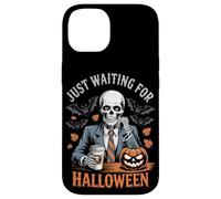 Custodia per iPhone 14 Sto solo aspettando Halloween Funny Skeleton Pumpkin Humor