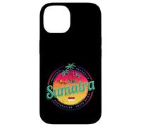 Custodia per iPhone 14 Sumatra Indonesia retrò tramonto vintage souvenir
