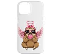 Custodia per iPhone 14 Sweet Valentine's Day Sloth Angel With Pink Wings