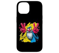 Custodia per iPhone 14 Targa grafica Wizard Double Peace Graffiti con personaggi pop