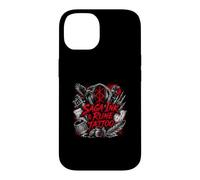 Custodia per iPhone 14 Tatuaggio Saga Ink Rune Viking Norse Ravens Skull