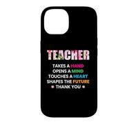 Custodia per iPhone 14 Teacher Flower Takes A Hand Thank You Funny School Teachers