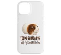 Custodia per iPhone 14 Teddy Guinea Pig Genitore dell'anno, grazioso design Cavy