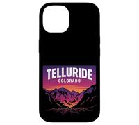 Custodia per iPhone 14 Telluride Colorado Retro Montagna Tramonto