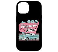 Custodia per iPhone 14 The Fifties 1950s Car Music Checkerboard Rockabilly Sock Hop