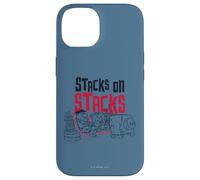 Custodia per iPhone 14 The Flintstones Fred Barney Stacks on Stacks