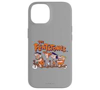 Custodia per iPhone 14 The Flintstones Fred Wilma Betty Barney on Bike