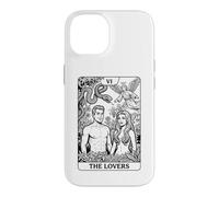 Custodia per iPhone 14 The Lovers Tarocchi Coppia Retro Fumetti Giardino Dell'Eden