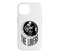 Custodia per iPhone 14 The Lovers Tarocchi Scheletro Luna Mezzaluna Fuorilegge Gotico