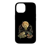 Custodia per iPhone 14 Three Frogs Moon Vintage Amphibian Cottagecore Art