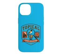 Custodia per iPhone 14 Timbri topici collezionista vintage Philately Crest