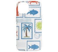 Custodia per iPhone 14 Timbro postale costiero del Mediterraneo Ocean Life Summer