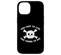 Custodia per iPhone 14 Too Fast To Live Too Young To Die Skull Harajuku Style