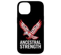 Custodia per iPhone 14 Totem nativo dell'aquila nativa della forza ancestrale del Pacifico nord-