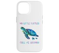 Custodia per iPhone 14 Turtle Watercolor Sea Ocean My Turtles Call Me Granny
