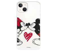 Custodia per iPhone 14 ufficiale dei classici Disney, Topolino e Minnie Bacio per proteggere il tuo cellulare. Custodia per iPhone in silicone flessibile con licenza ufficiale Disney Classic