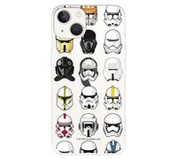 Custodia per iPhone 14 ufficiale di Star Wars, motivo caschi per proteggere il tuo cellulare. Cover per iPhone in silicone flessibile con licenza ufficiale di Star Wars