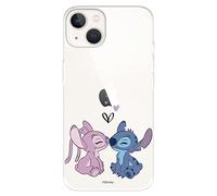 Custodia per iPhone 14 Ufficiale Lilo & Stitch, Angel & Stitch Beso per proteggere il tuo cellulare. Custodia per iPhone in silicone flessibile con licenza ufficiale Disney