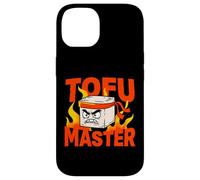 Custodia per iPhone 14 Umorismo vegano sul karate di Tofu Master Angry Ninja