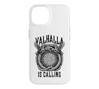 Custodia per iPhone 14 Valhalla chiama corvi della bussola delle rune vichinghe