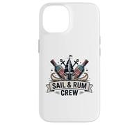 Custodia per iPhone 14 Vela e Rum Crew Divertente Sailing Captain Sailor