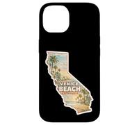 Custodia per iPhone 14 Venice Beach California tropicale acquerello souvenir