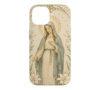 Custodia per iPhone 14 Vergine Cattolica Maria Floreale Preghiera Arte Devozionale Look