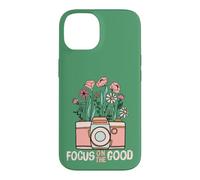 Custodia per iPhone 14 Vintage Focus On The Good Wildflower Camera Happy Thoughts