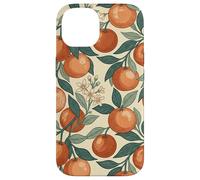 Custodia per iPhone 14 Vintage Orange Fruit and Blossom Botanical Pattern
